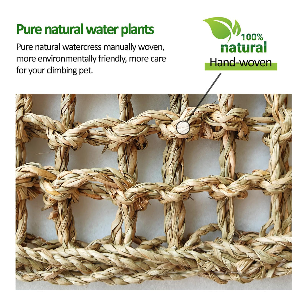 FEXICHUJI seagrass hammock suction cups enable secure attachment to tanks