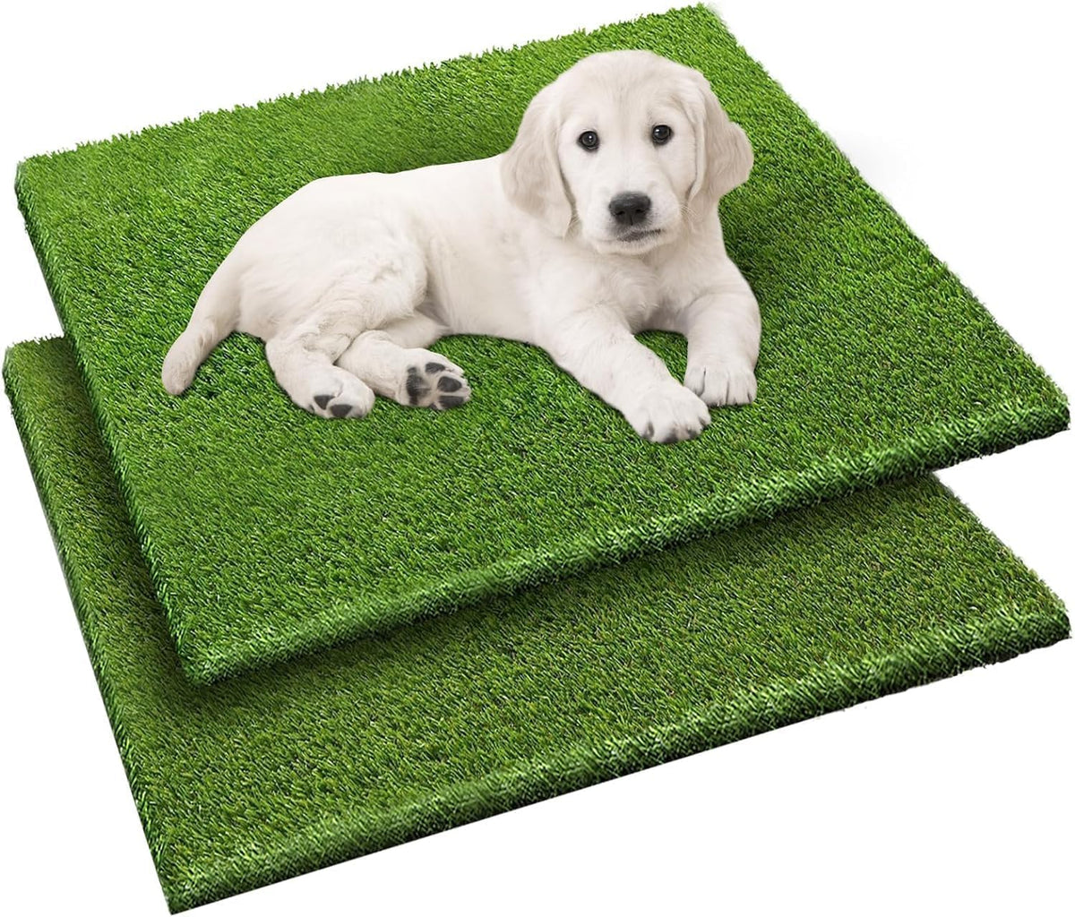 Fezep dog grass pad 2-pack 26x30 inches for easy potty setup