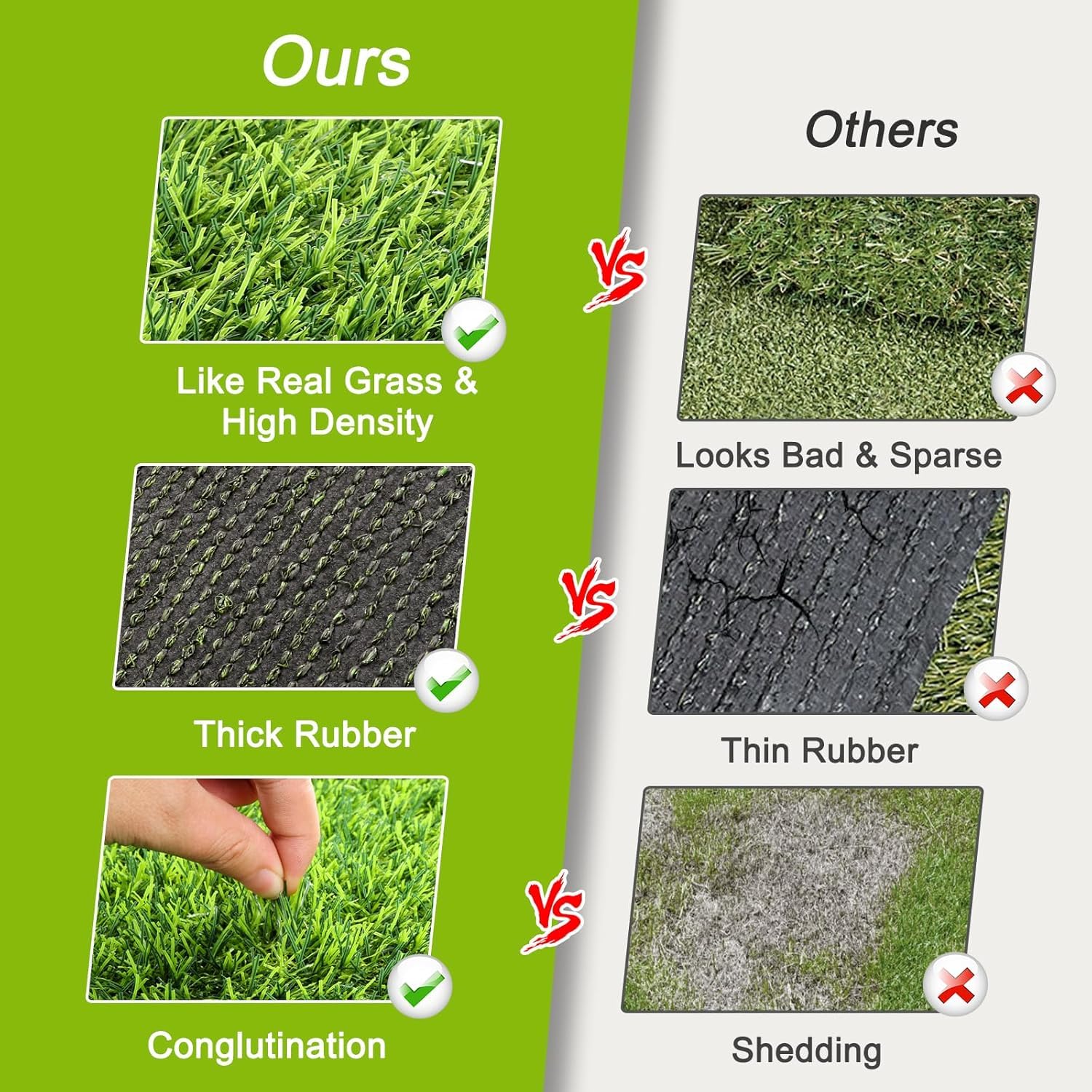Fezep soft realistic grass texture gentle for pets