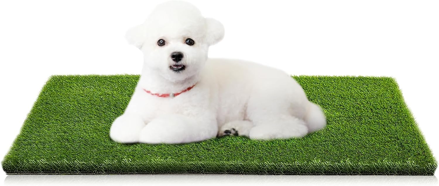 FezepYmaz artificial grass 19.7x39.4 dog potty pad: soft, durable training surface for pets.
