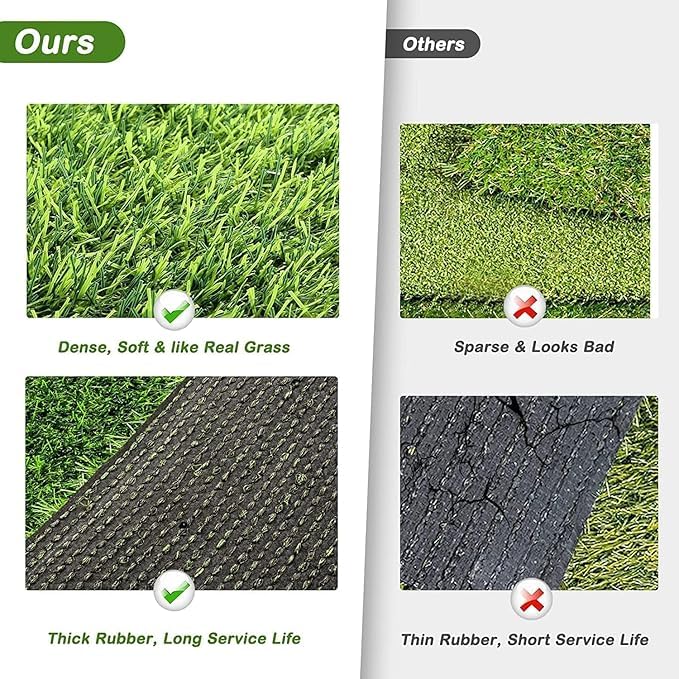 FezepYmaz soft, lush grass mat ideal for indoor and outdoor pet training.