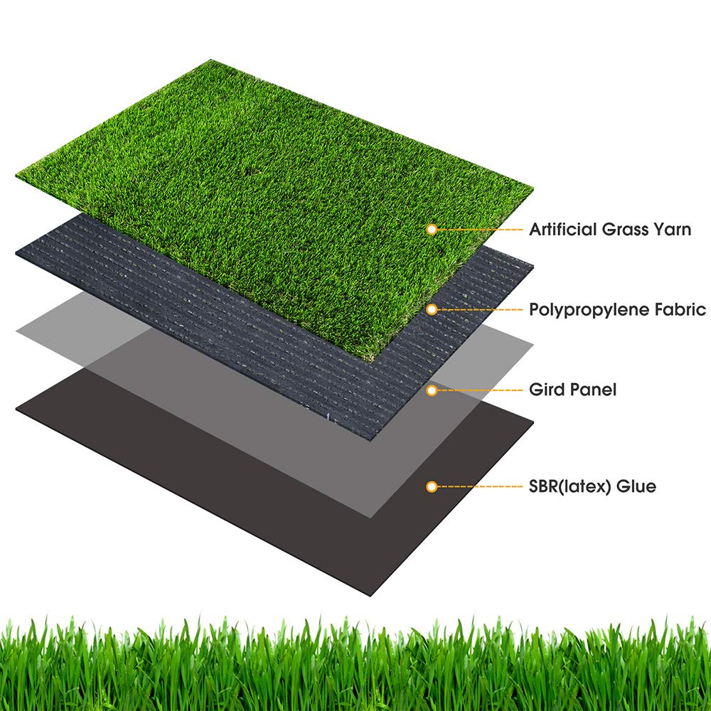 FezepYmaz foldable portable grass mat fits travel or balcony.
