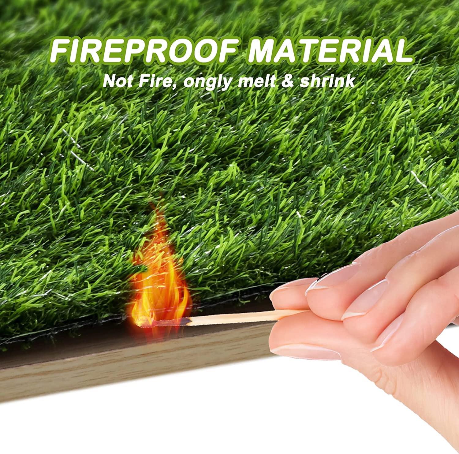FezepYmaz grass mat indoor-outdoor use displays natural look enhancing decor.