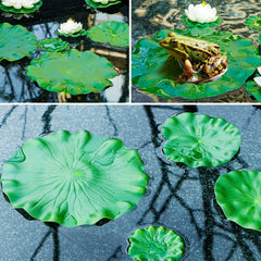 FFNIU lily pads three-sizes pack enables layered pond decoration.