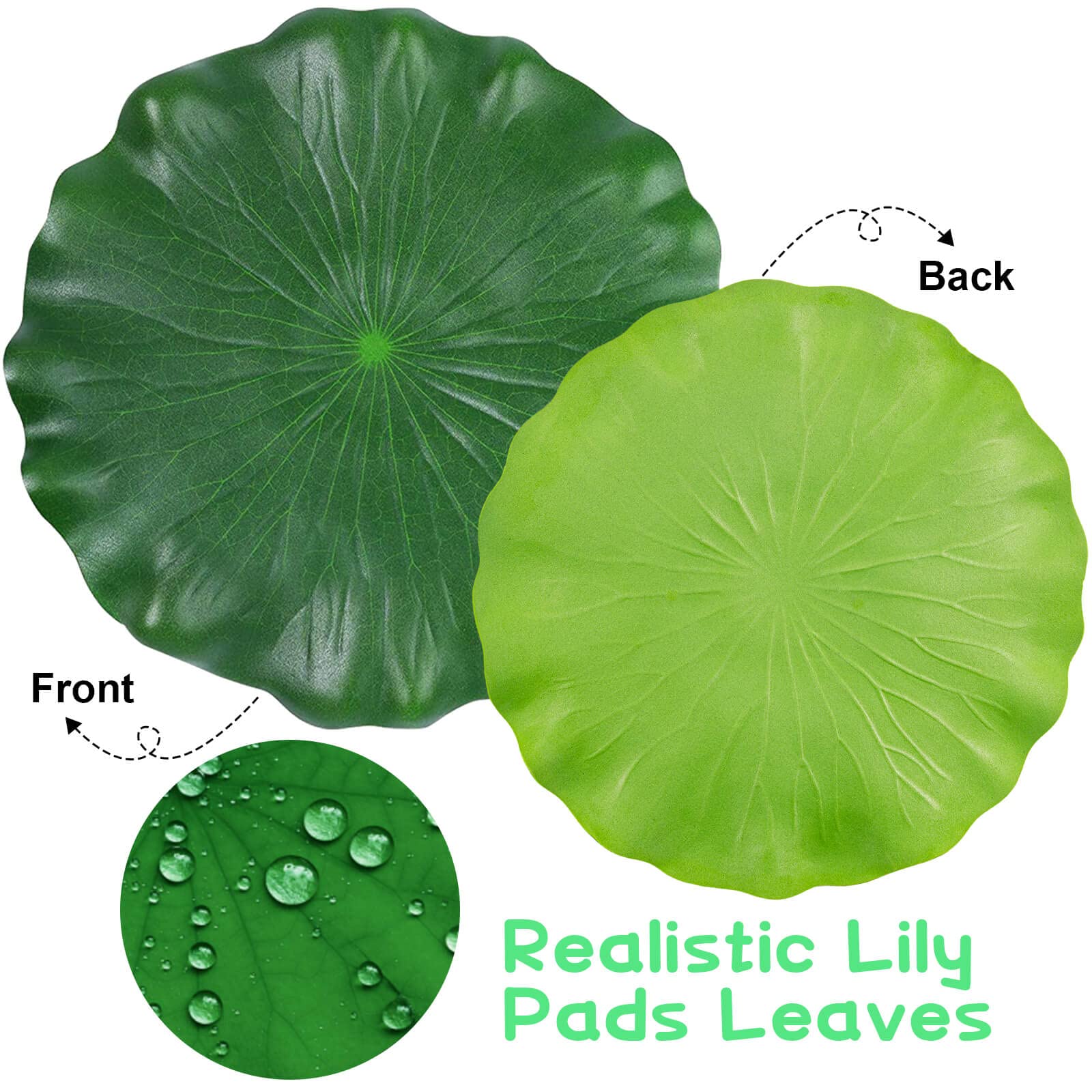 FFNIU lily pads three-sizes variety pack for varied scale.