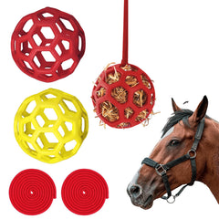 FFOTD goat feeder hanging toy red angle view supports interactive play and natural foraging