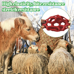FFOTD horse treat ball feeder red sideview promotes mental stimulation during stall time