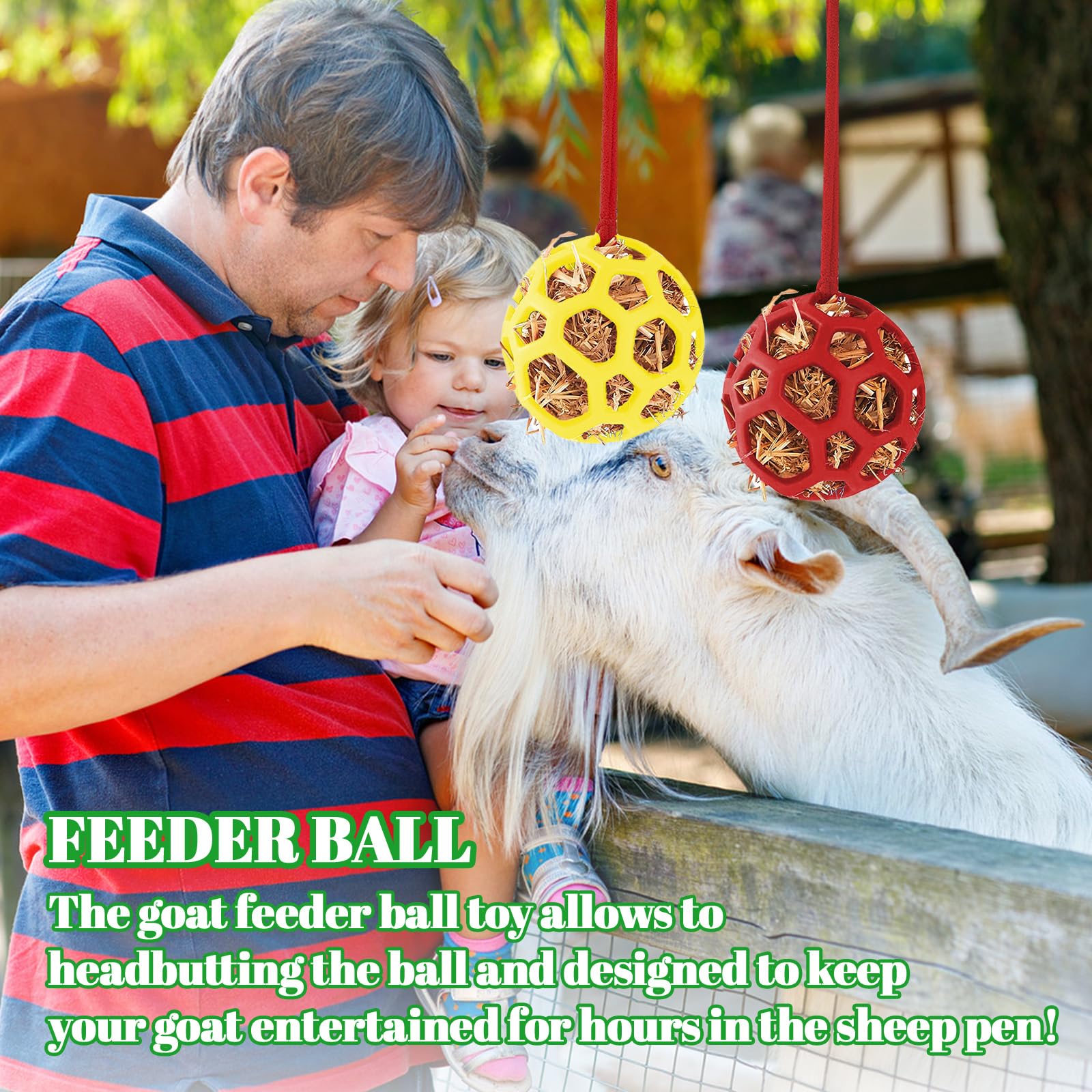 FFOTD horse treat ball feeder yellow frontview offers interactive play and exercise