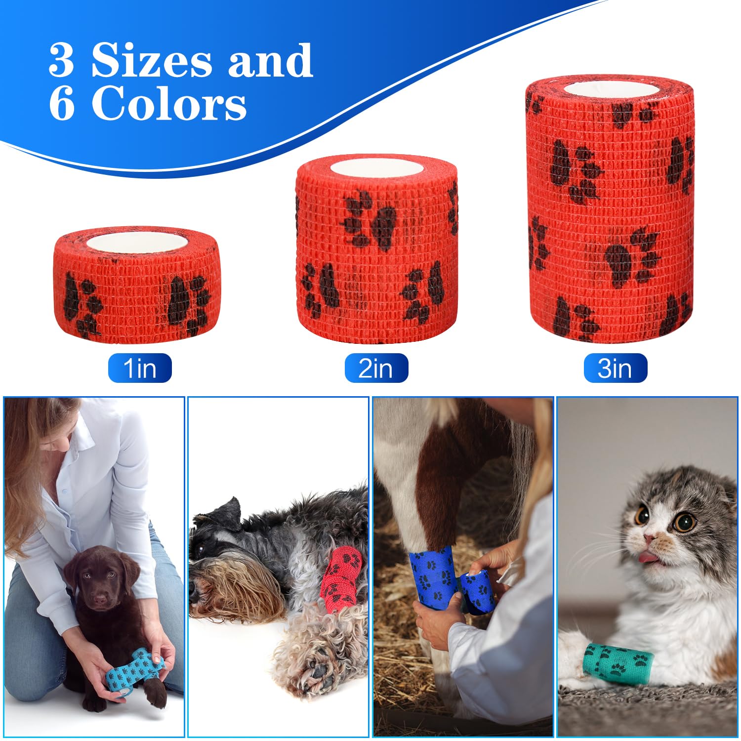 FGBNM Vet Wraps breathable non-woven fabric—comfortable all-day wear.