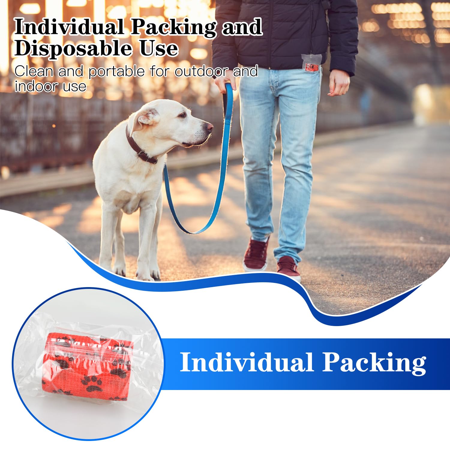 FGBNM Vet Wraps self-adhesive application—painless removal and secure hold.
