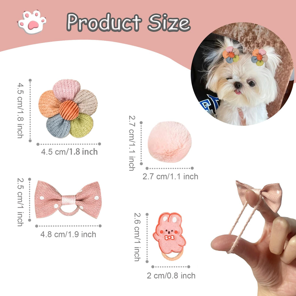 FGISAR puppy bowknot bows highlight cute style on small dogs