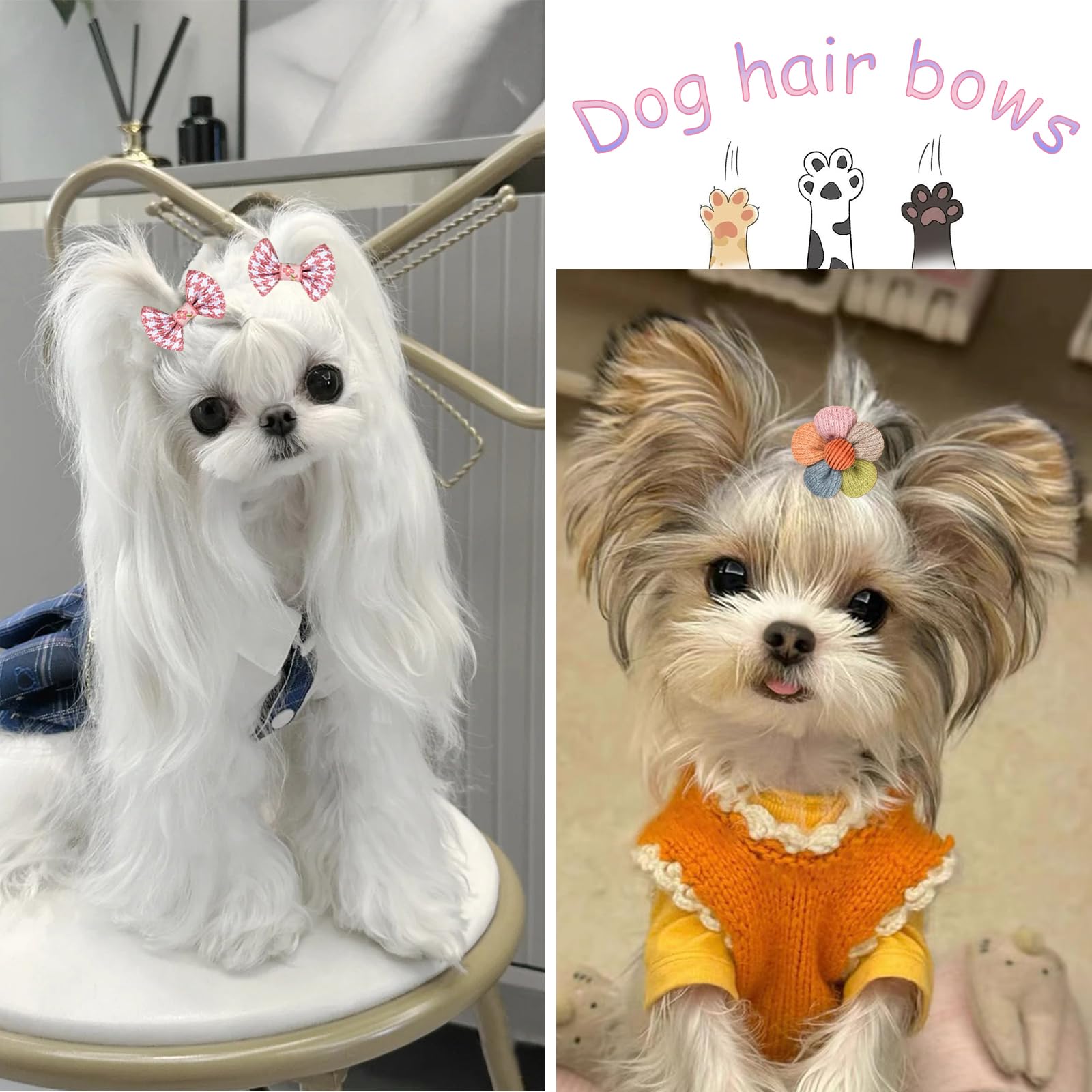 FGISAR yorkie maltese bows grooming accessory ideal gift