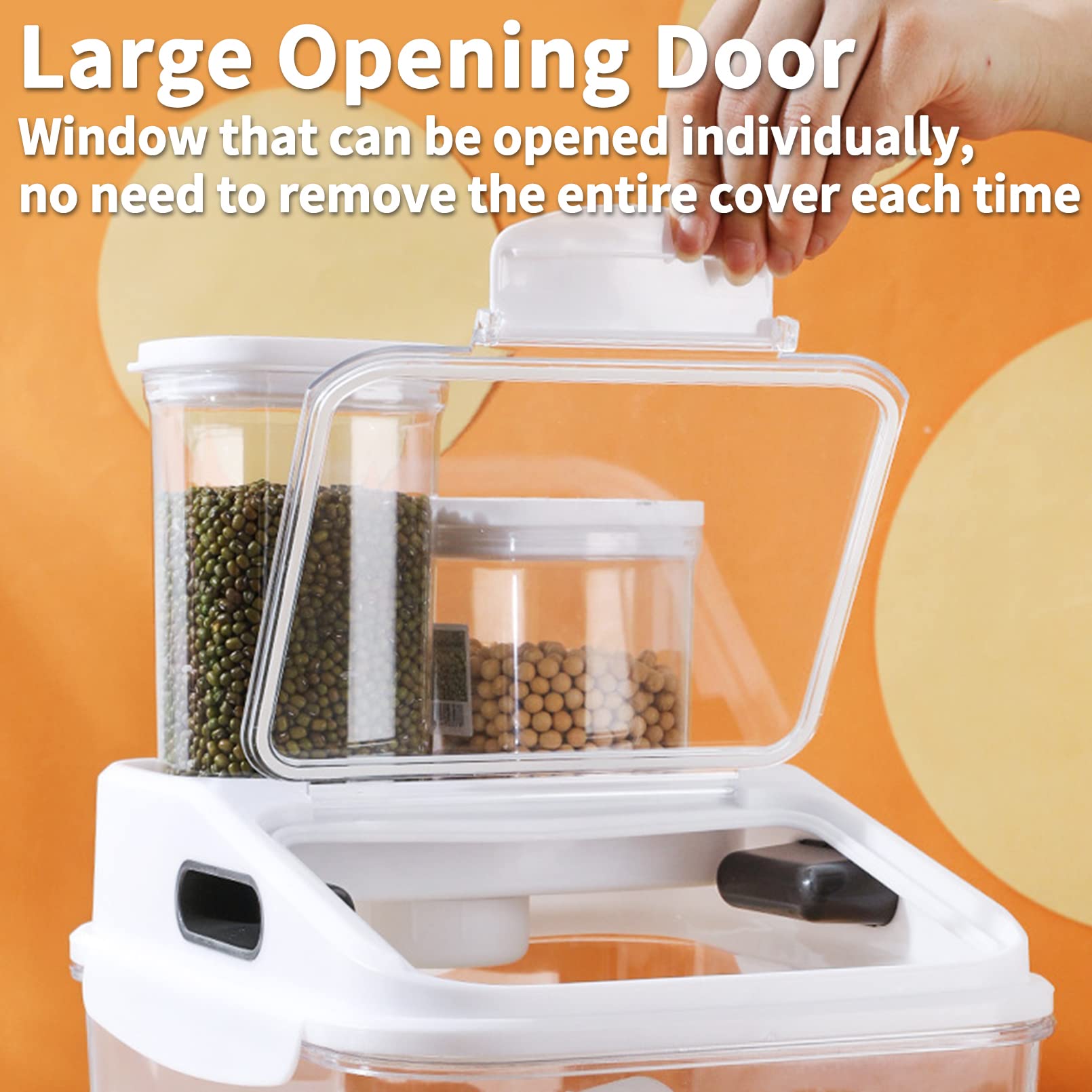Fhiny airtight pet food container with seal lid keeps moisture out and food fresh.