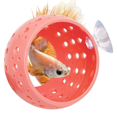 Fhiny Betta Tunnel pink front view shows cozy hiding shelter for small fish