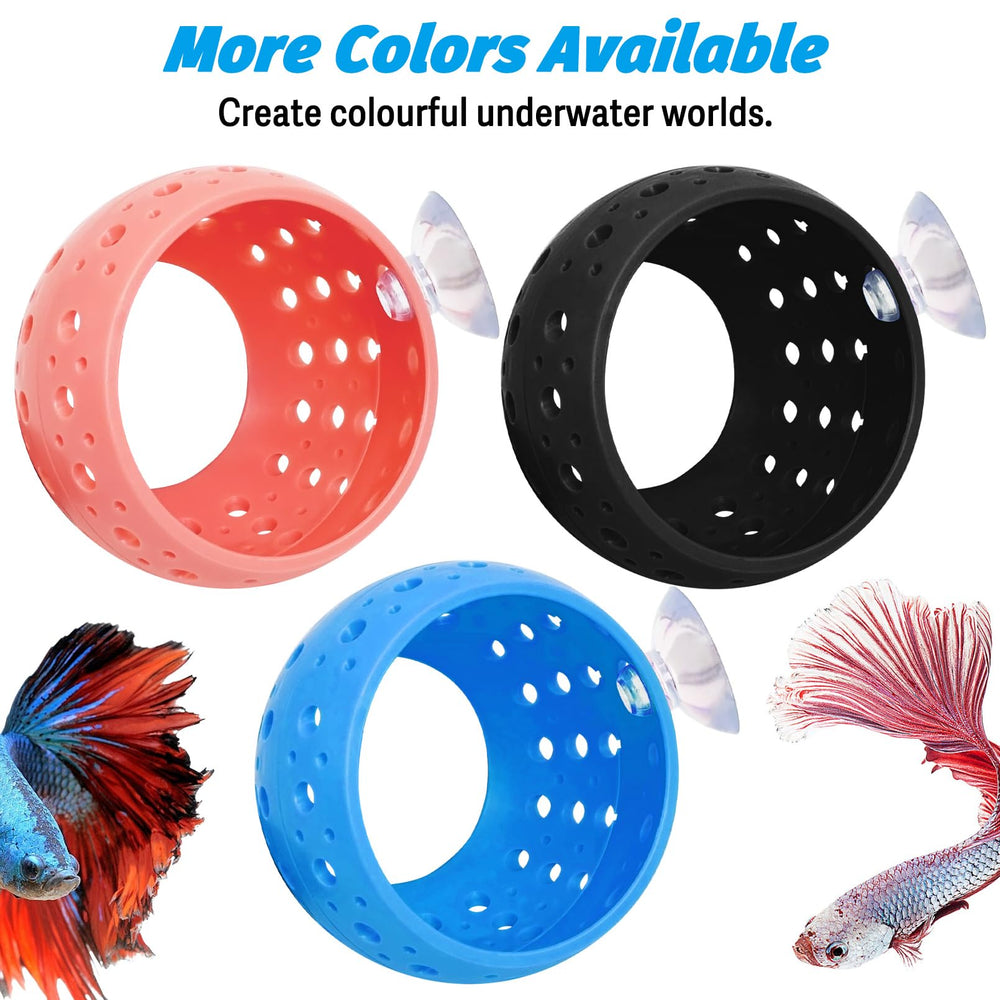 Fhiny Betta Tunnel pink decor adds subtle color and enclosure