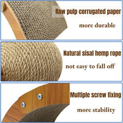 Fhiny corrugated cardboard pad provides a safe chewing outlet for teeth and paws.