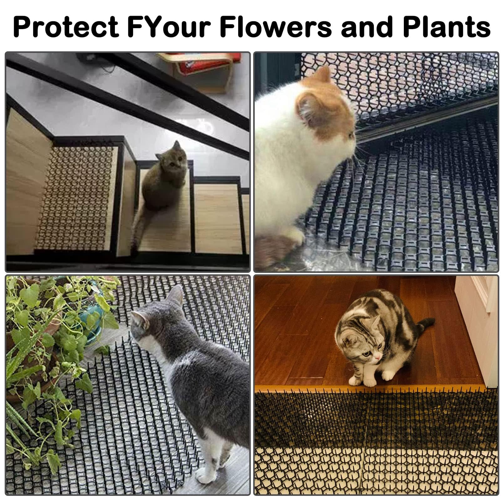 Fhiny cat deterrent mat cuttable design fits any space.