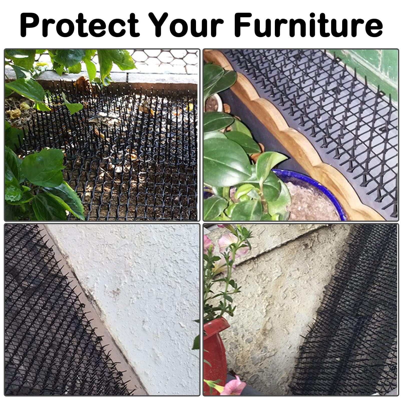 Fhiny cat deterrent mat spike height keeps cats off balcony.