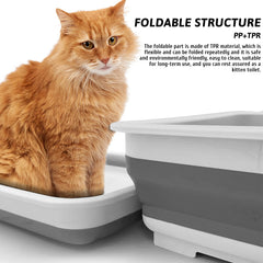Fhiny Cat Potty Pan with side handle for quick, easy relocation.