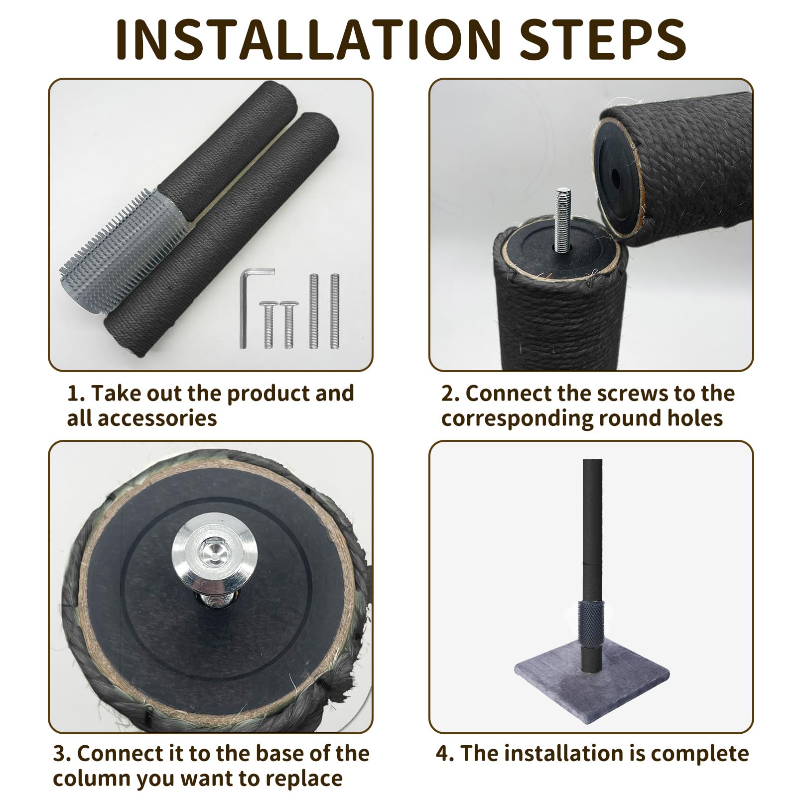 Fhiny durable post structure proving stable climbing and scratching.