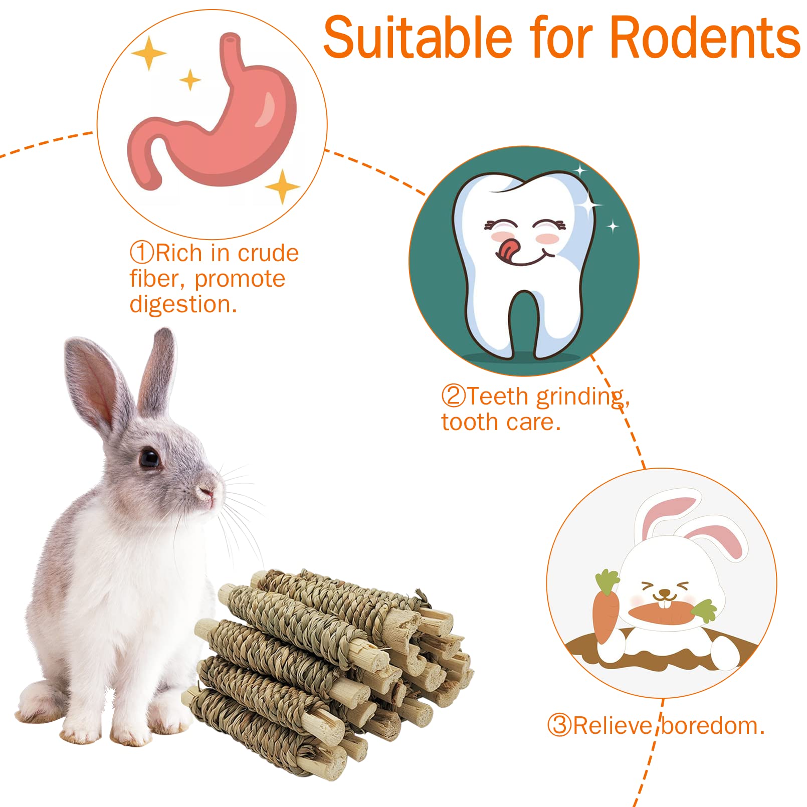 Fhiny durable rodent chew sticks in mouth-safe texture for heavy gnawing