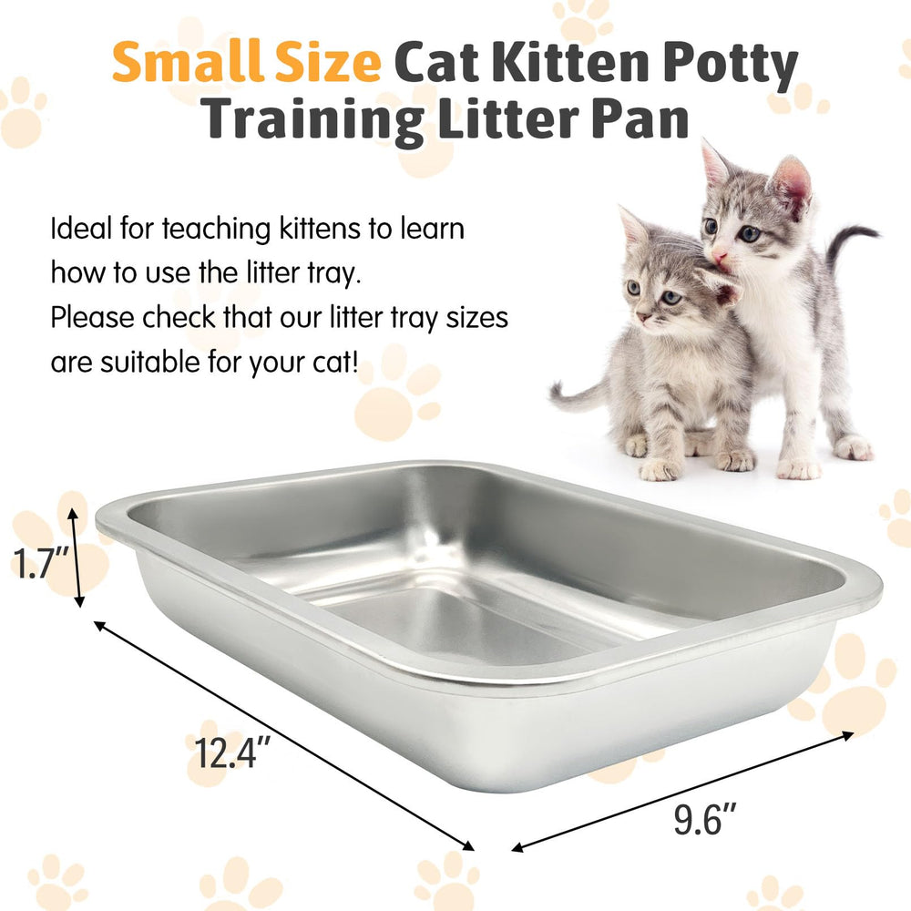 Fhiny kitten litter box open design front view emphasizes easy cleaning and access
