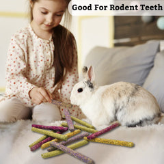 Fhiny natural chew sticks from timothy grass and petals.