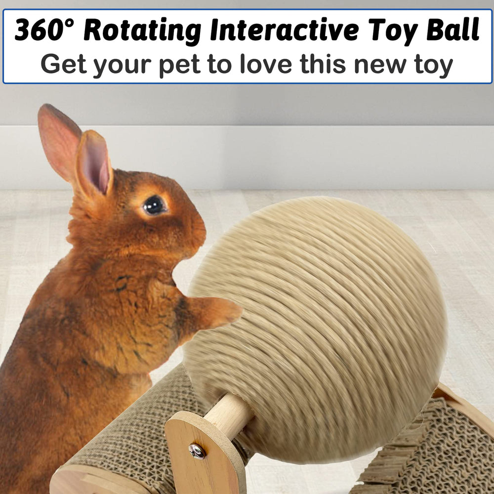 Fhiny small animal scratch toy suits rabbits, kittens, ferrets, and more.