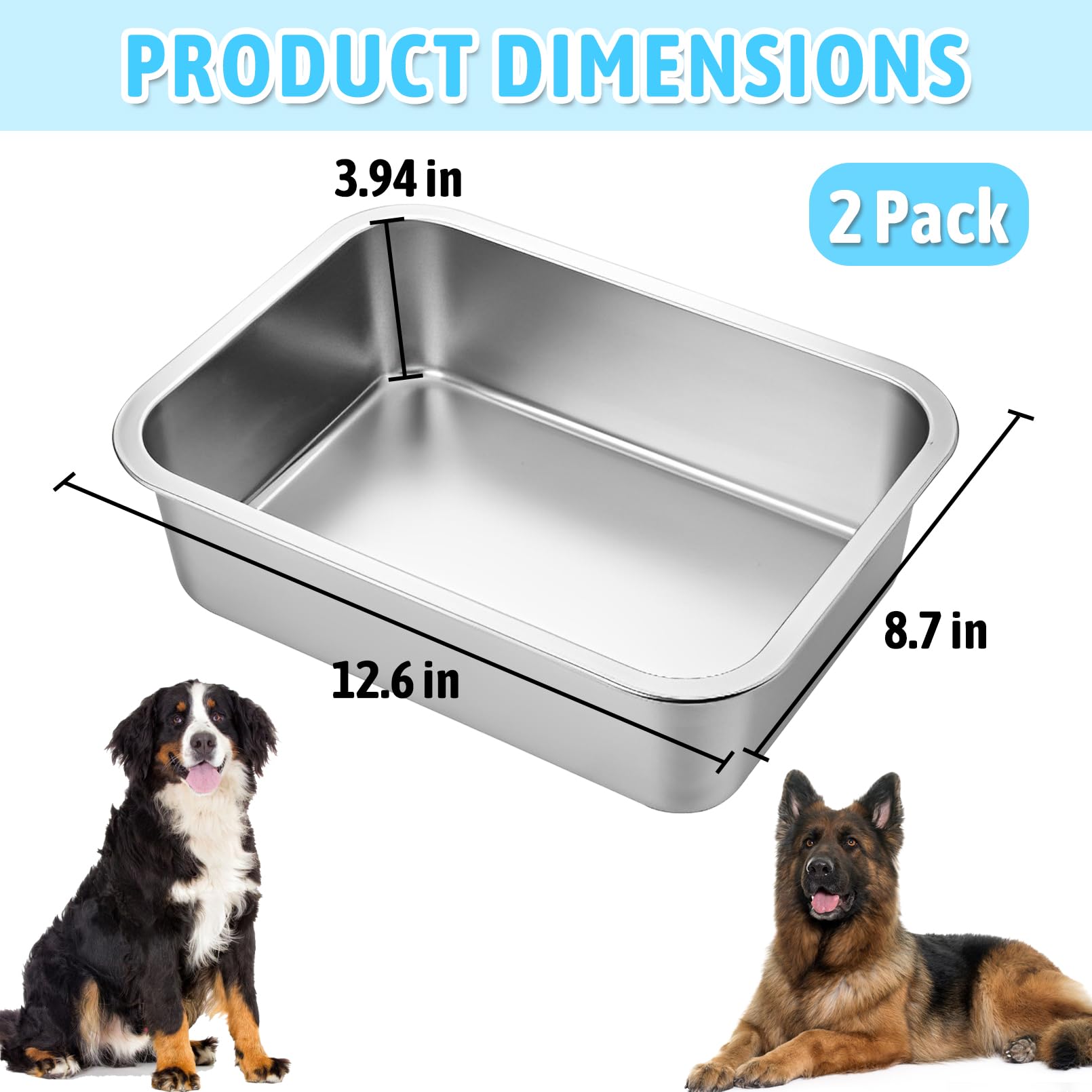 Fhiny stainless steel bowls close-up shows durable finish and rust resistance