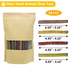 Fhiny Timothy hay sticks deliver fiber to help digestion.