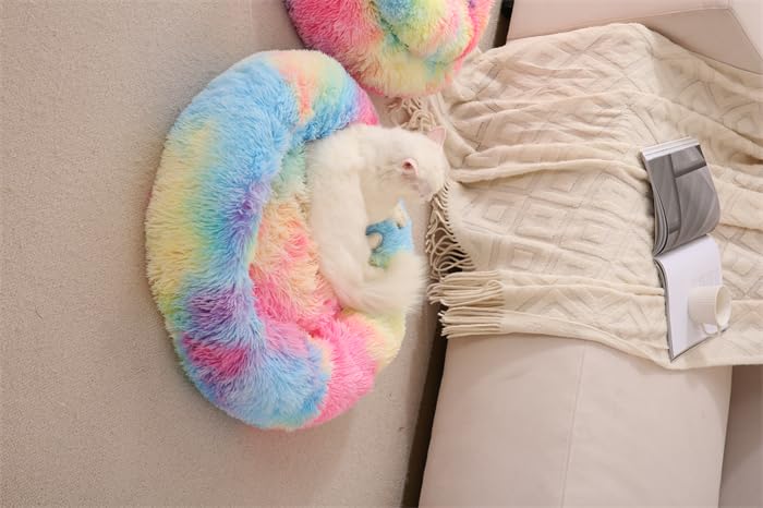Fhodigogo Donut Pet Bed warm-toned color complements cozy spaces