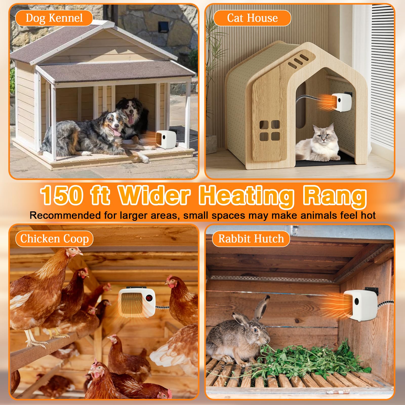 FHTONGE digital temperature display heater shows simple control for precise comfort