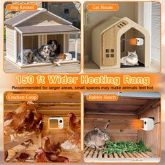 FHTONGE digital temperature display heater shows simple control for precise comfort