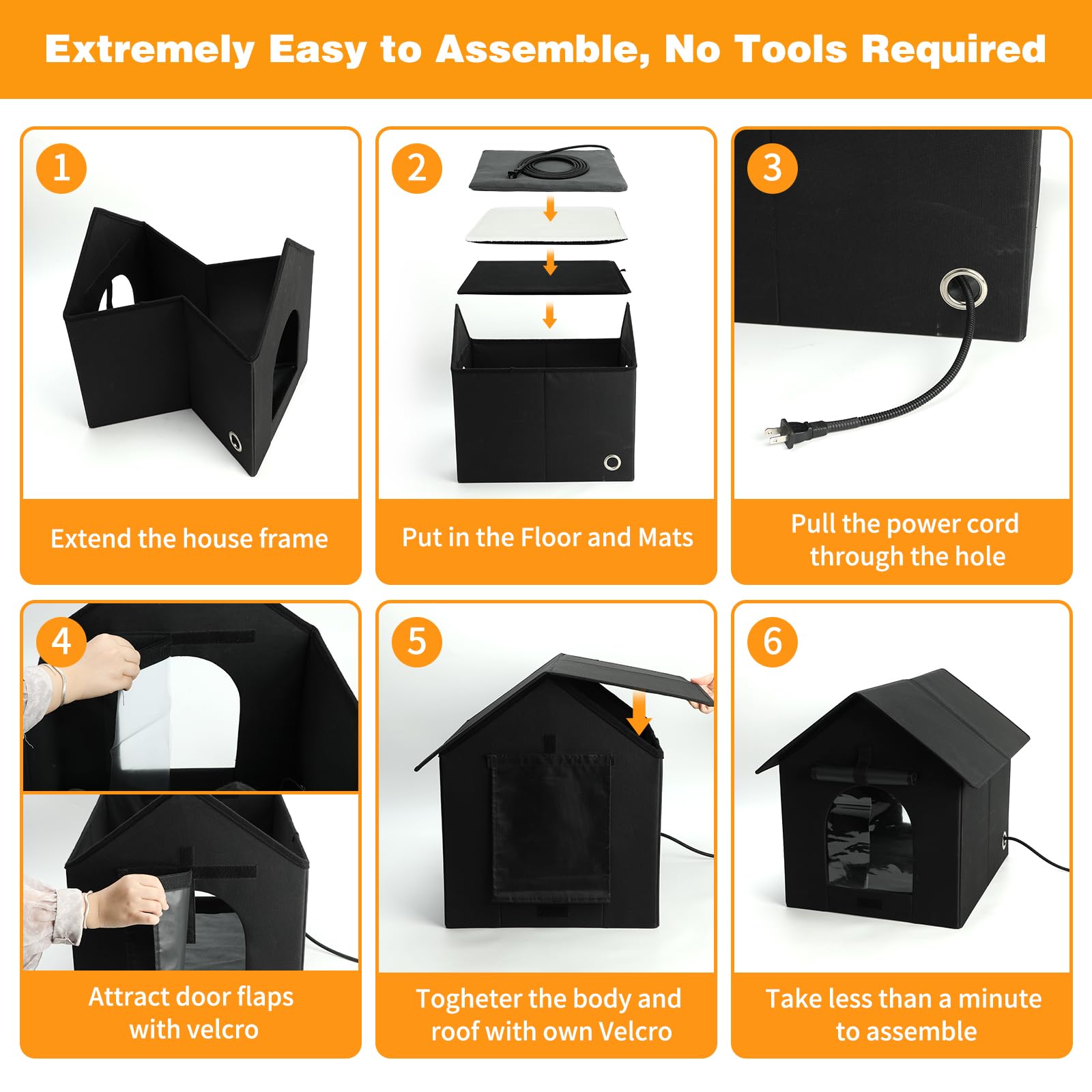 FHTONGE dual-entrance cat shelter supports airflow and comfort.