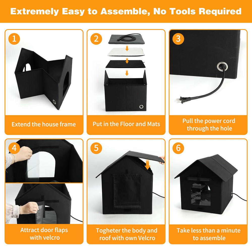 FHTONGE dual-entrance cat shelter supports airflow and comfort.