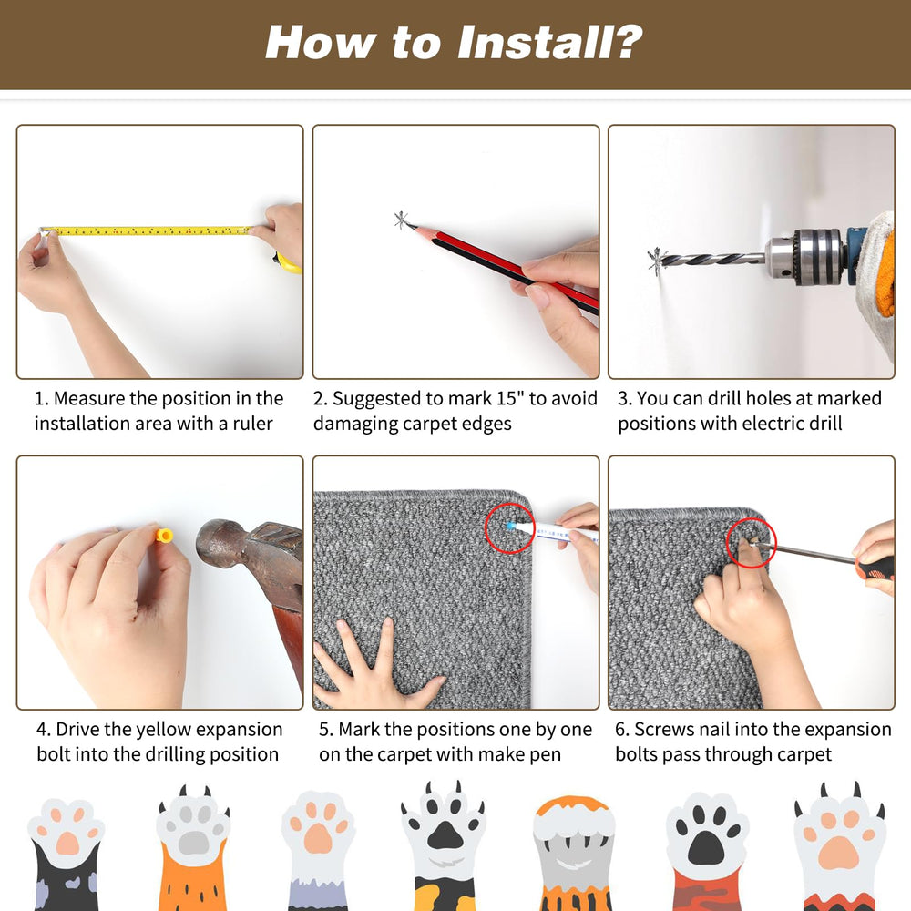 FHTONGE wall-scratcher keeps cats active without cluttering floors.