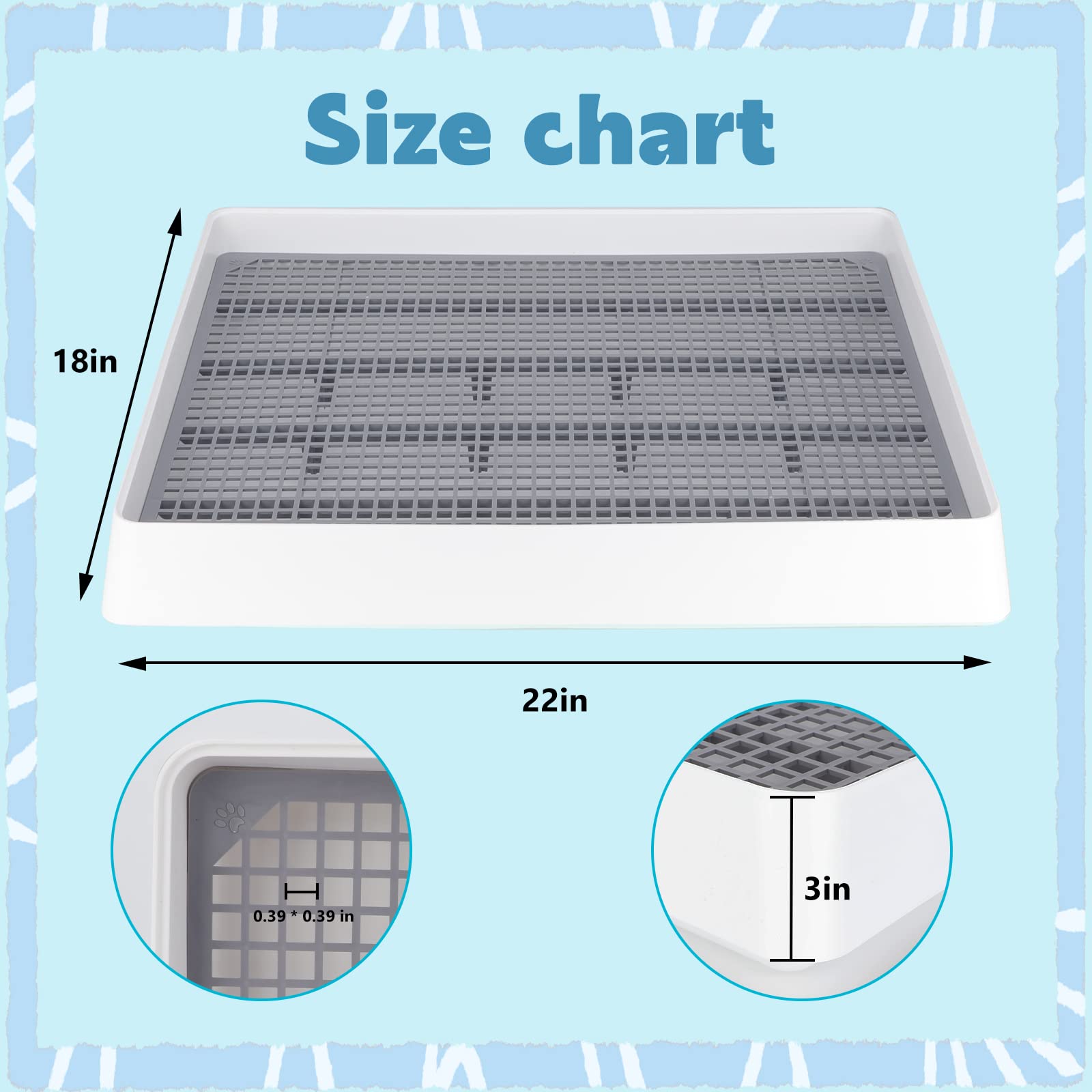 FHTONGE low-entry design rabbit tray enabling easy hops for small pets