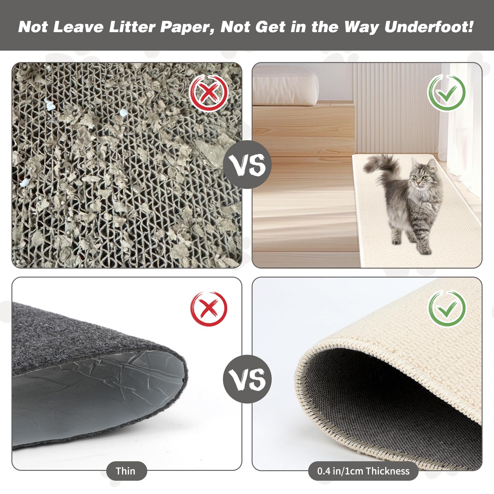 FHTONGE milkywhite wall scratcher blends with home decor while protecting furniture.
