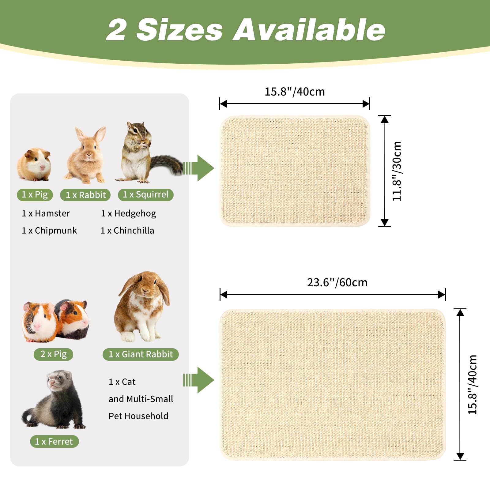FHTONGE natural sisal material, dyes-free for safe chewing
