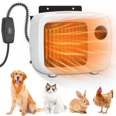 FHTONGE thermostatic outdoor dog house heater front view delivers compact warmth for shelters