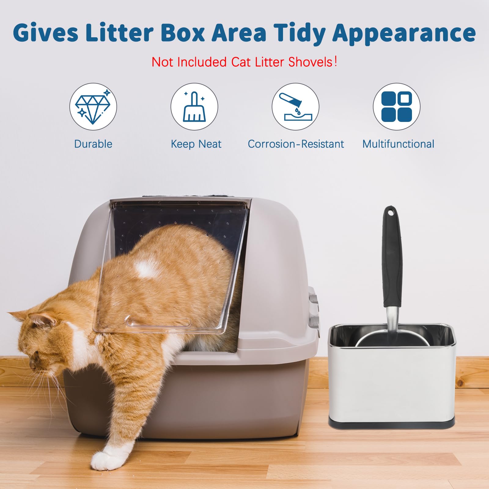 FHTONGE upright scoop storage prevents tipping and mess