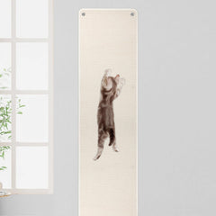 FHTONGE wall scratcher vertical setup demonstrates space-saving design for multi-cat homes.