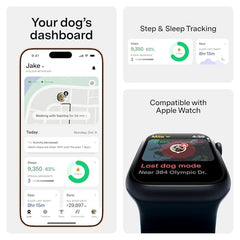 Fi Series 3+ health and behavior tracking shown in the app
