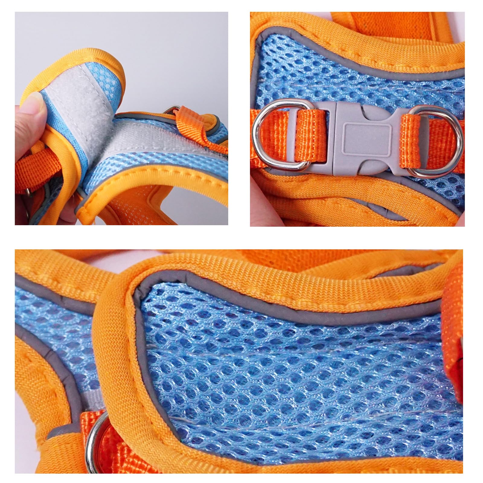 FiboPawer Rabbit Harness Breathable-Mesh keeps pets cool during outdoor adventures.