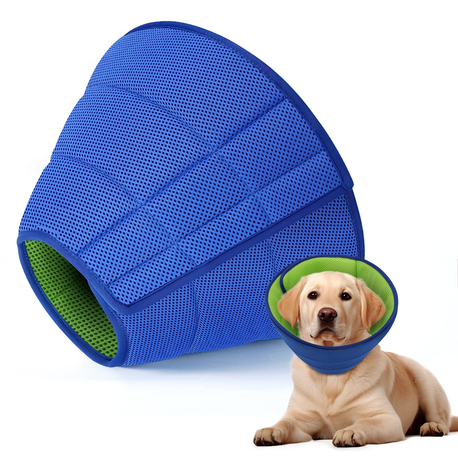 Fickte soft dog cone collar fabric keeps pets cool and comfortable after surgery.