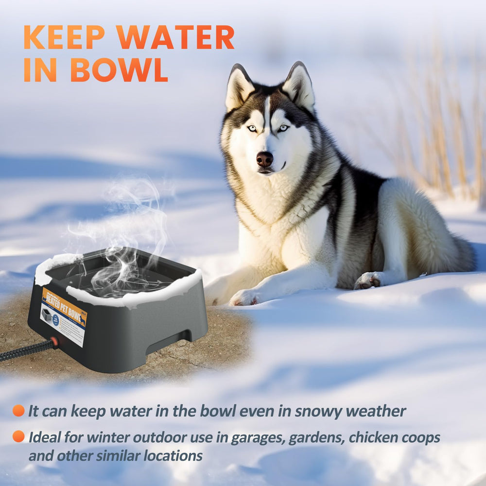 Ficuswin heated water bowl includes night indicator light for quick checks.