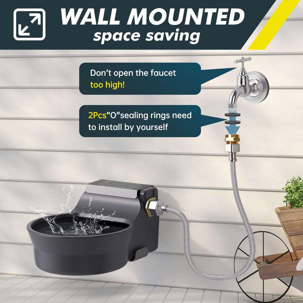 Ficuswin metal-mount securely attaches the bowl to a wall or board.