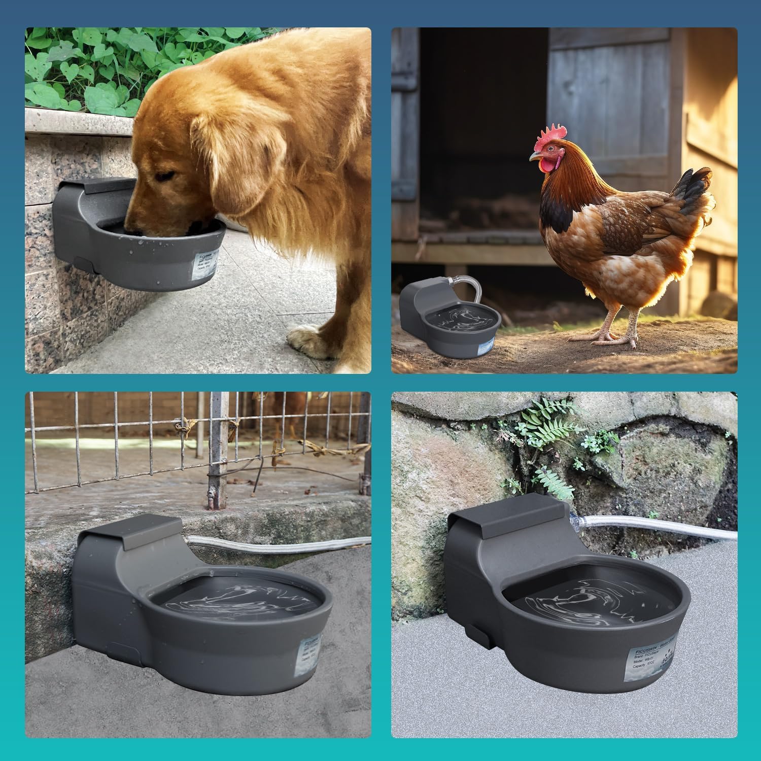 Ficuswin outdoor-garden-farm-use waterer suits patios, backyards, and barns.