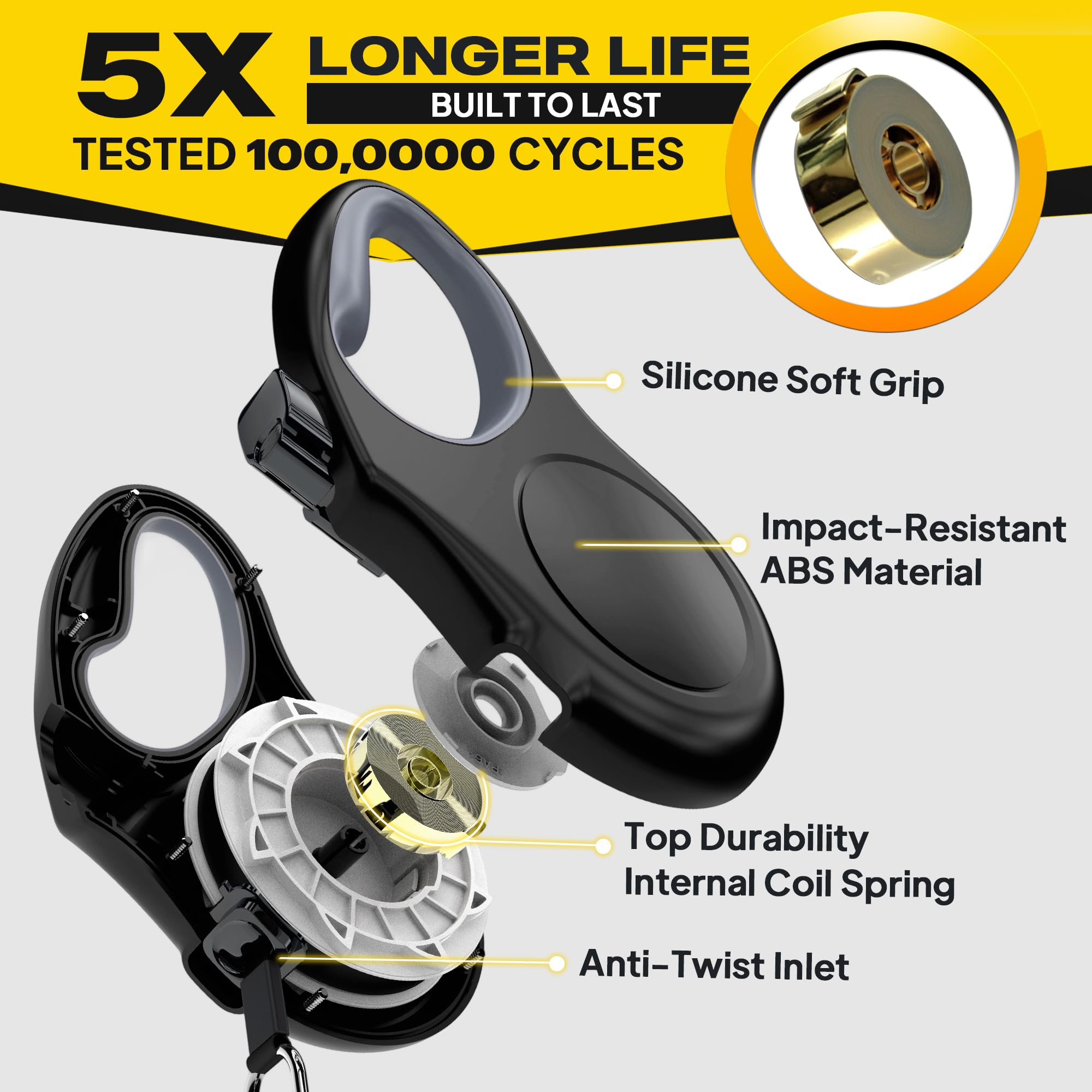 Fida 360-degree swivel housing helps prevent tangles during jogging and training.