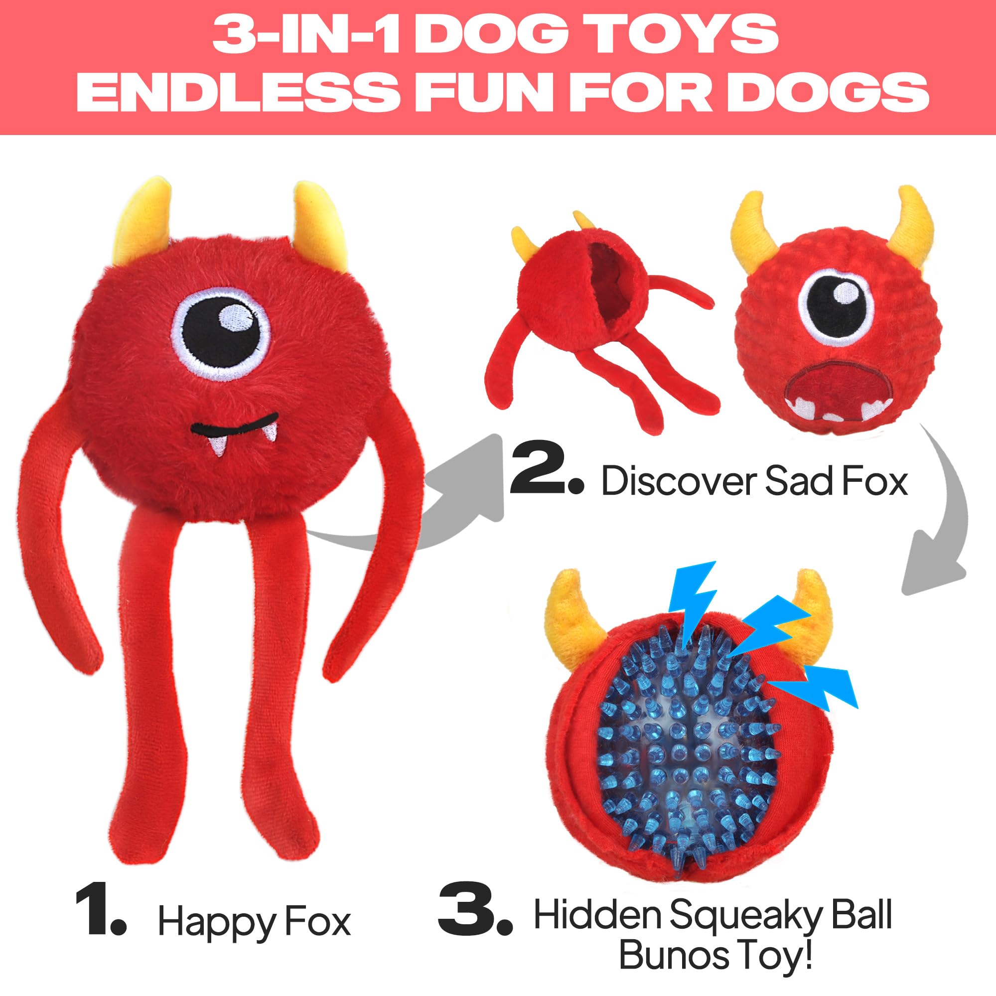 Fida dog chew toy squeaker ball inside adds audible engagement during fetch